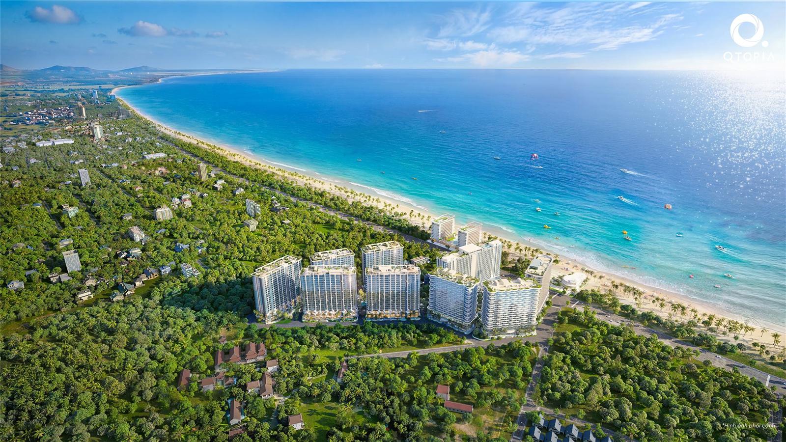 Qtopia nằm ngay mặt biển Phước Hải