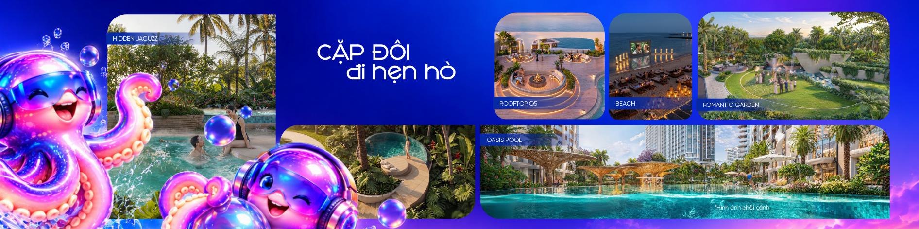 Cặp đôi đi hẹn hò — Rooftop Q5, rạp phim bãi biển, Romantic Garden