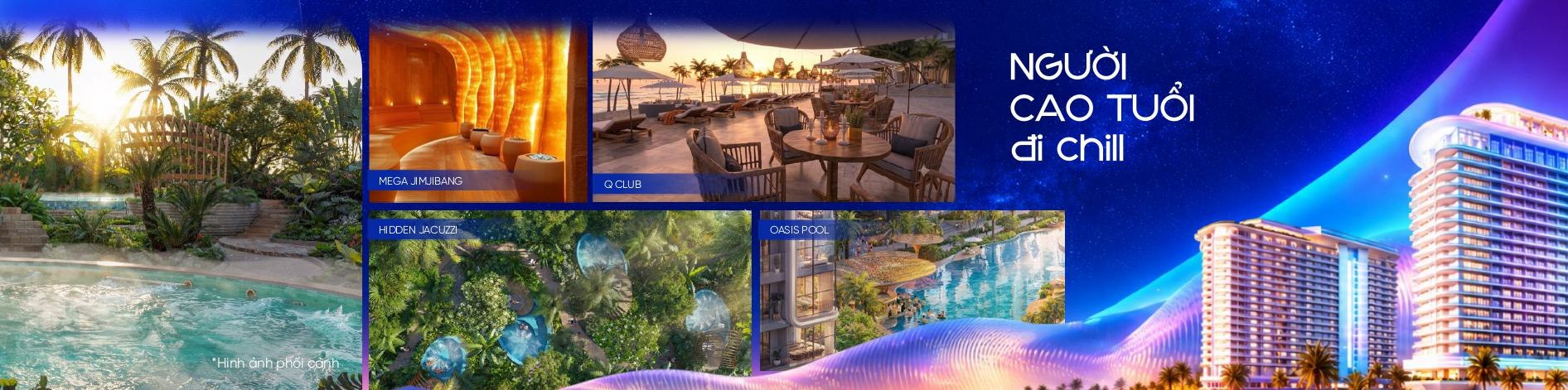 Người cao tuổi đi chill — Jimjibang, Q Club, Hidden Jacuzzi, Oasis Pool