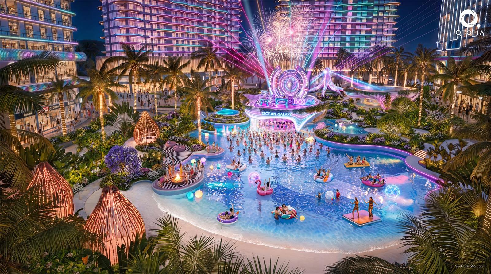 Ocean Galaxy về đêm với DJ pool party