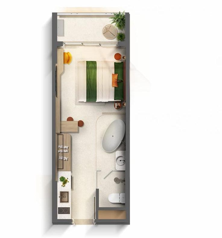 Mặt bằng căn hộ AMA Studio